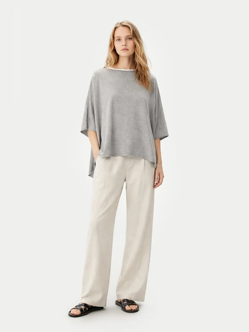 Timeless Kaschmir-Poncho mit Bootsausschnitt