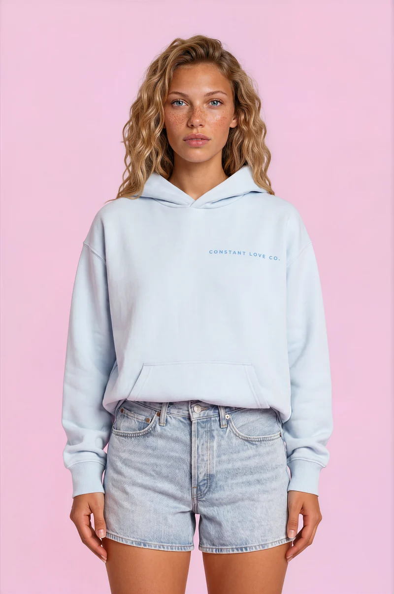 I Am My Own Muse Heavyweight Hoodie - Sky Blue