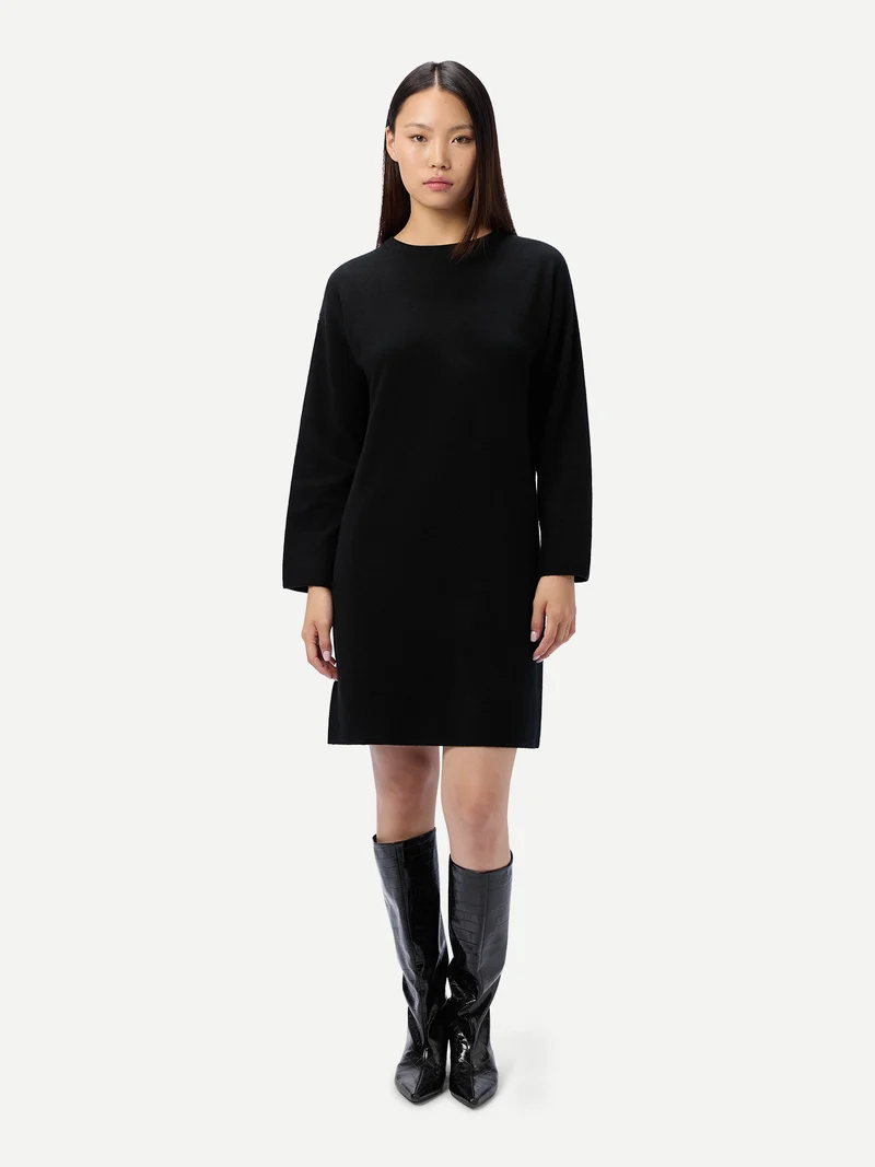 Strickkleid mit Rundhalsausschnitt