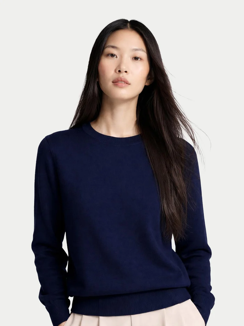 Damen Kaschmirpullover mit Rundhalsausschnitt