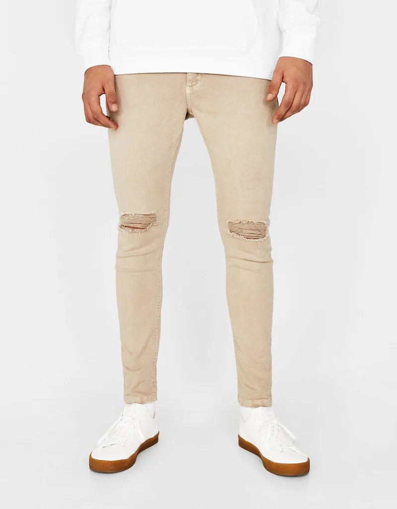 Super skinny ripped jeans