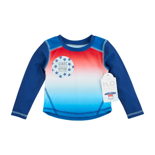 Mudpie Boys' Stars, Sharks, or Gators Color Change Rash Guard