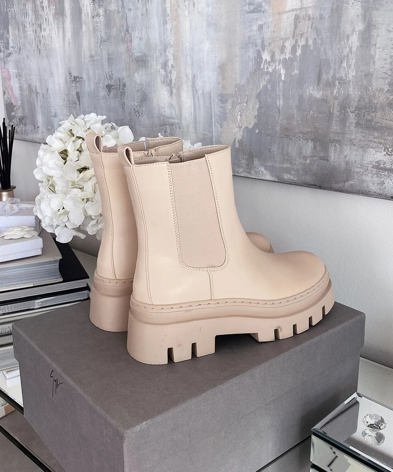 Chelsea Boots Nora Short Beige