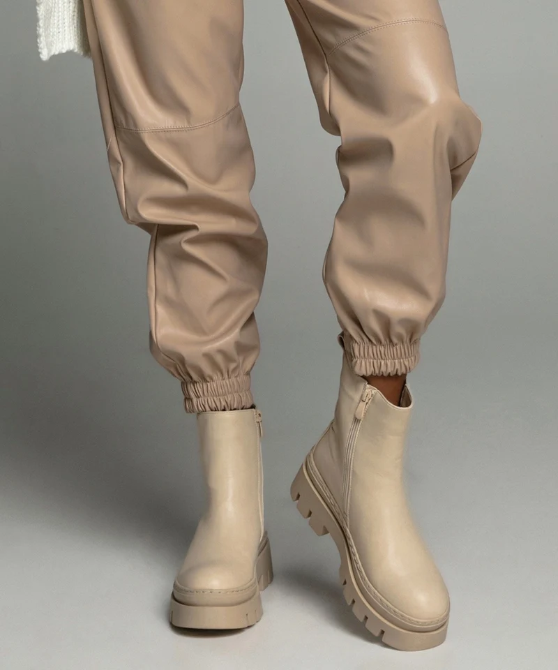 Chelsea Boots Nora Short Beige
