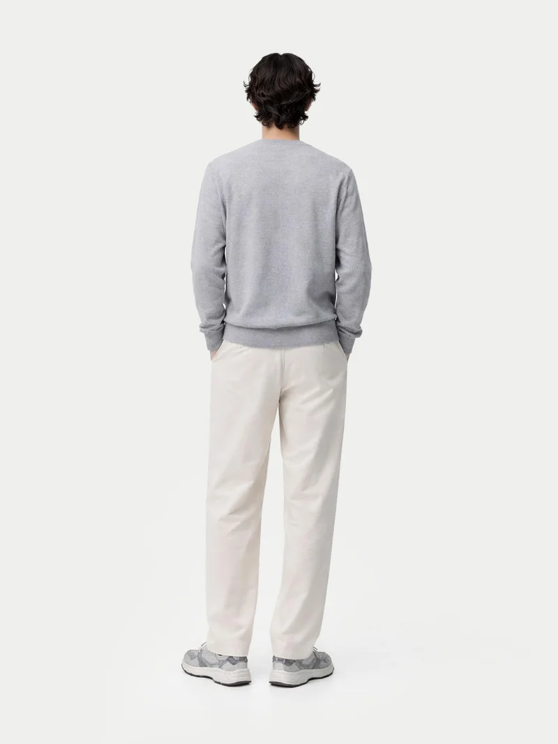 Basic Kaschmirpullover mit R-Ausschnitt