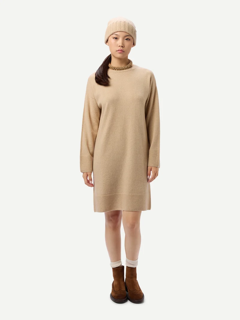 Strickkleid mit Rundhalsausschnitt