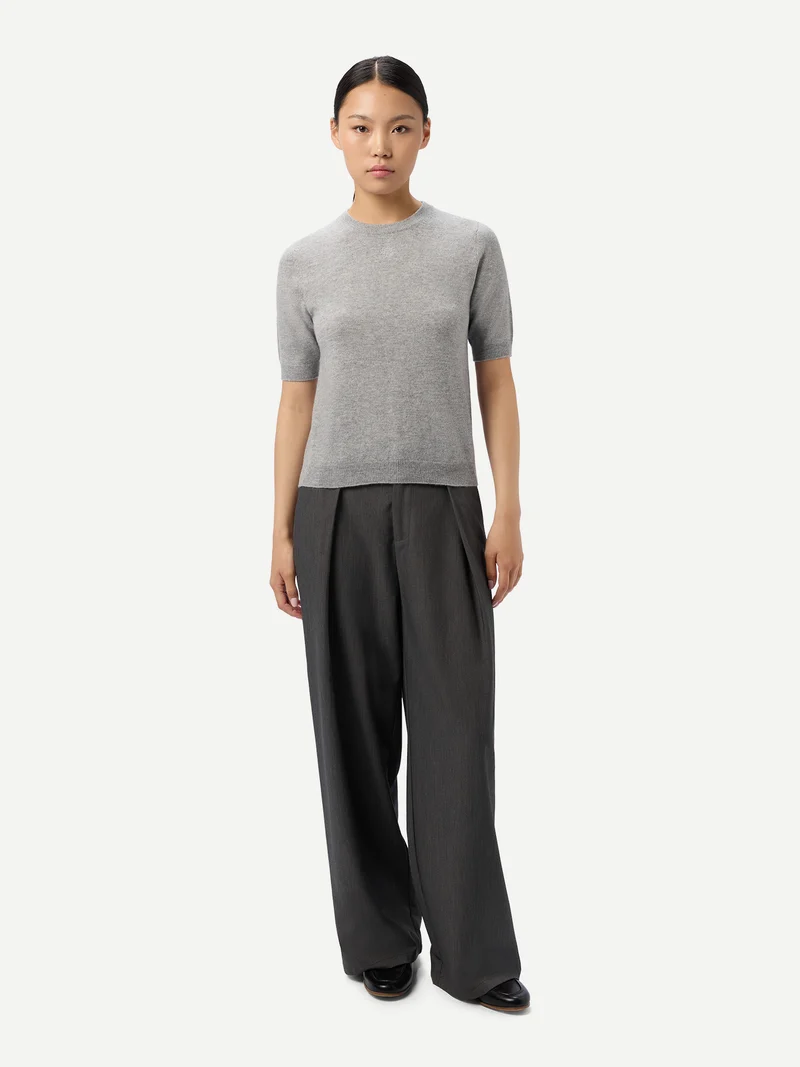 Kaschmir-Pullover mit kurzen Ärmeln
