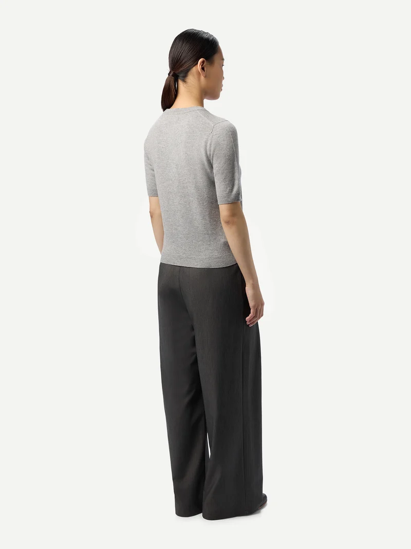 Kaschmir-Pullover mit kurzen Ärmeln