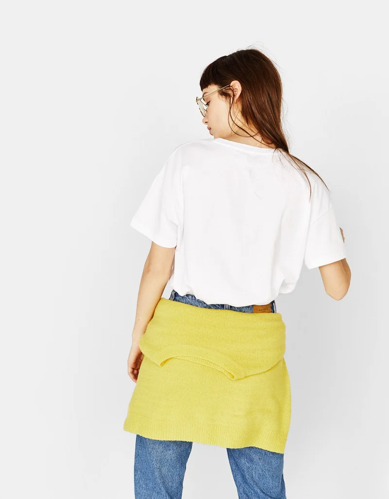 Ecologically grown cotton T-shirt with slogan