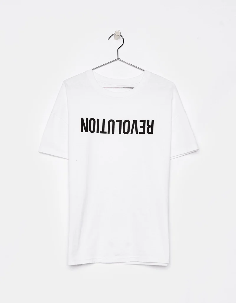 Ecologically grown cotton T-shirt with slogan