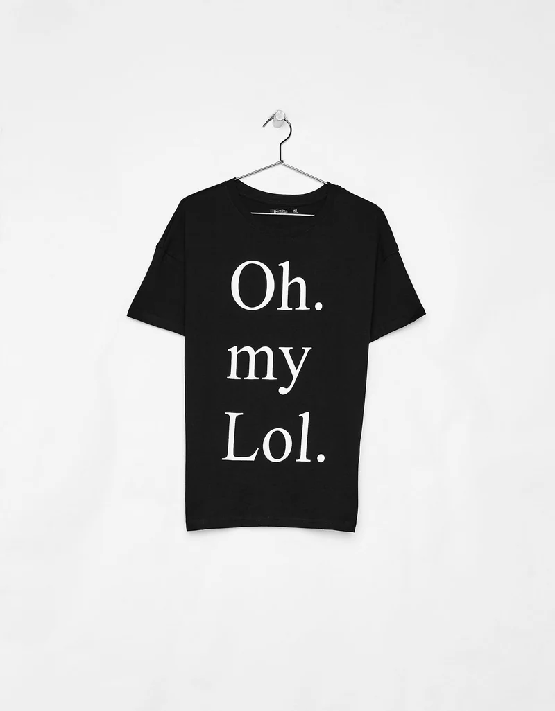 Ecologically grown cotton T-shirt with slogan
