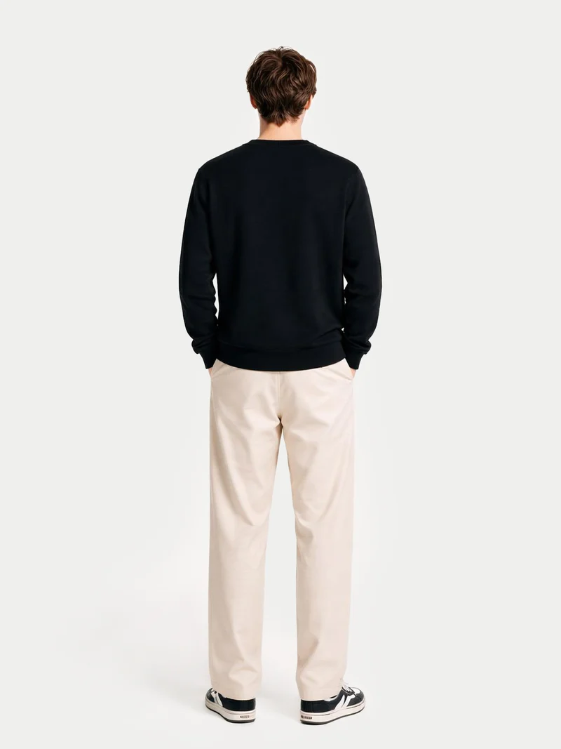 Basic Kaschmirpullover mit R-Ausschnitt
