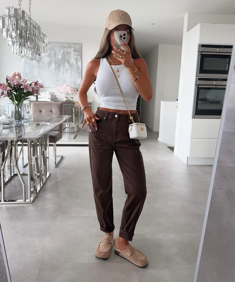 Stretch Mom Jeans Rumi Braun