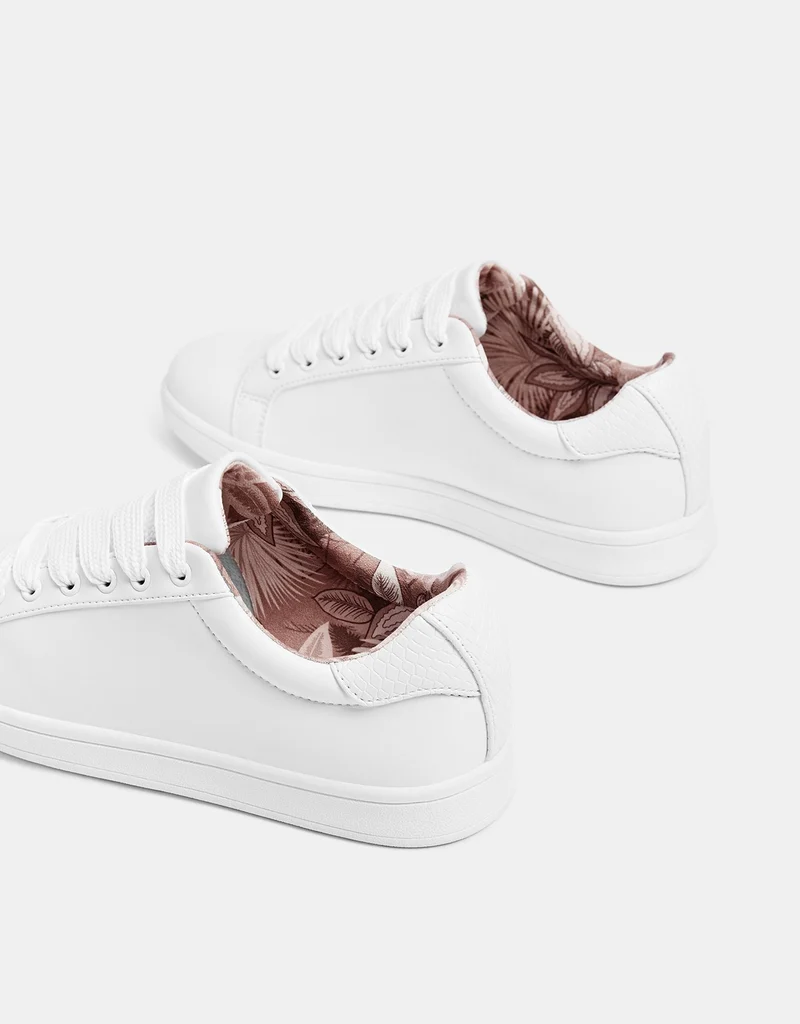 Lace-up trainers with heel detail