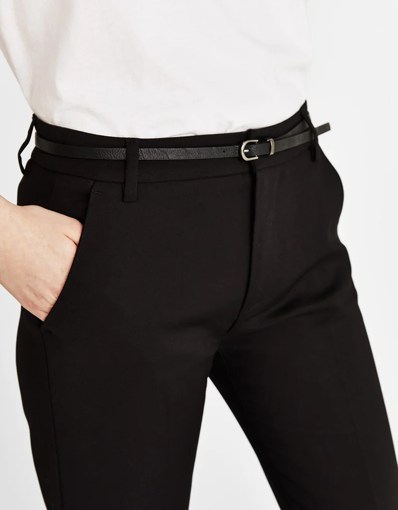 Belted chino trousers polo