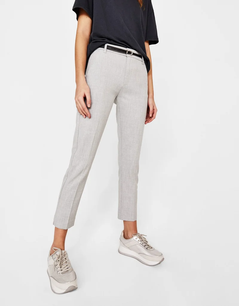 Belted chino trousers polo