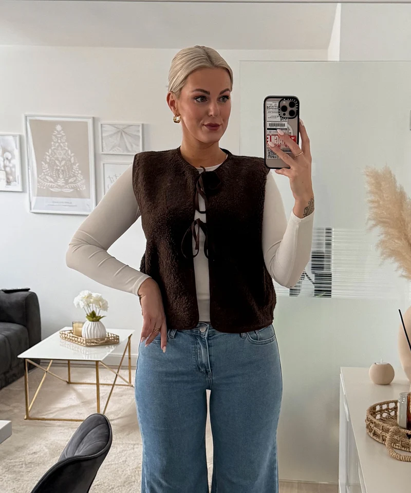 Stretch Mid Waist Wide Leg Jeans Zerra Blau