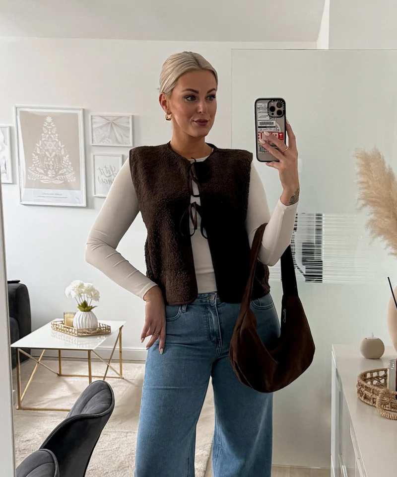 Stretch Mid Waist Wide Leg Jeans Zerra Blau