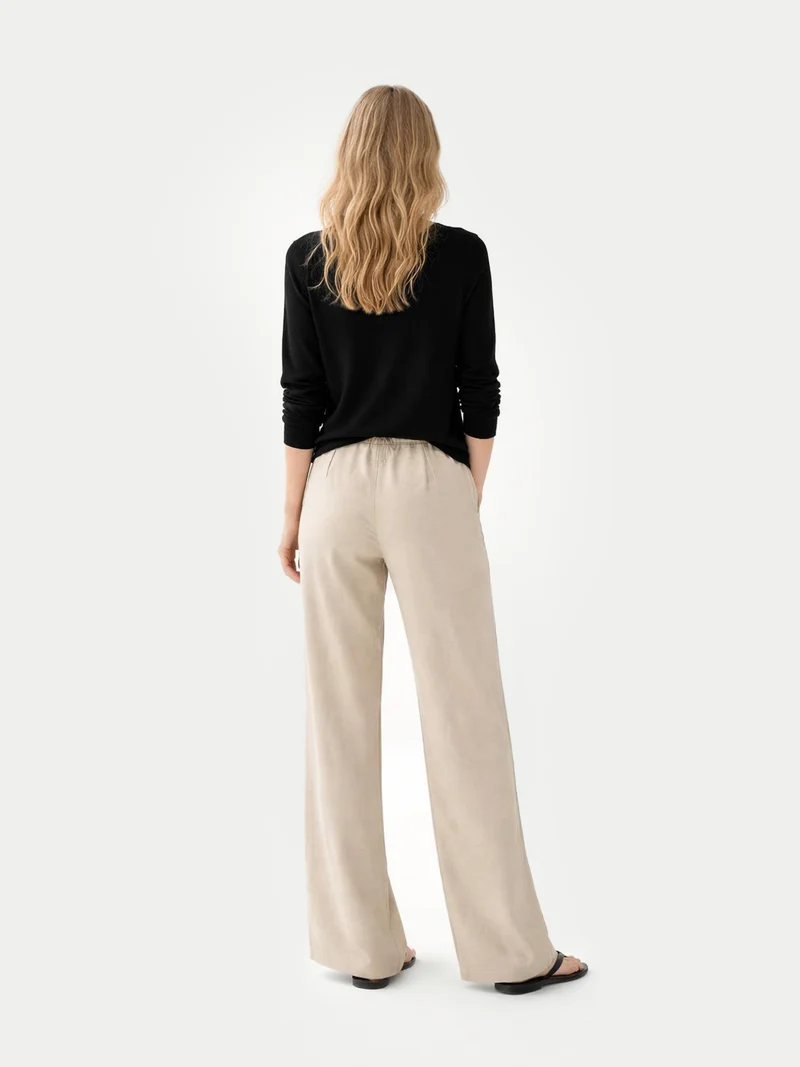 Basic V-Ausschnitt Kaschmirpullover
