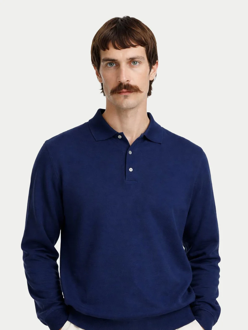 Basic Kaschmirpullover mit Polokragen