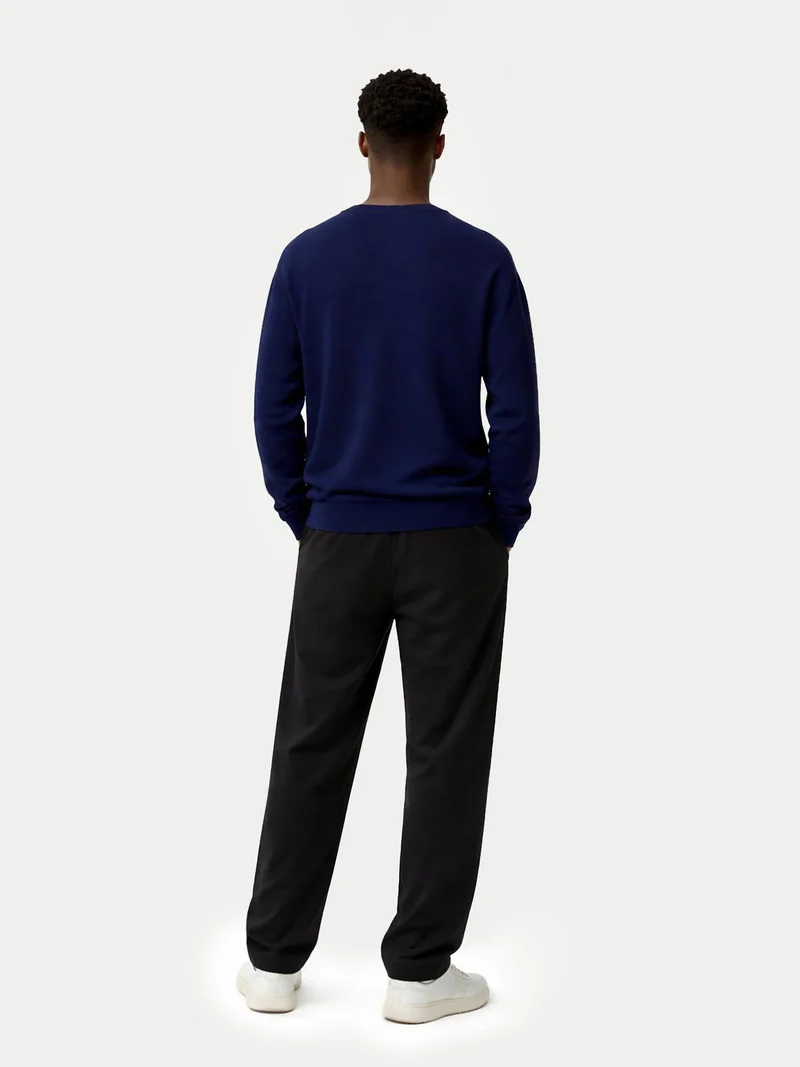 Basic Kaschmirpullover mit V-Ausschnitt