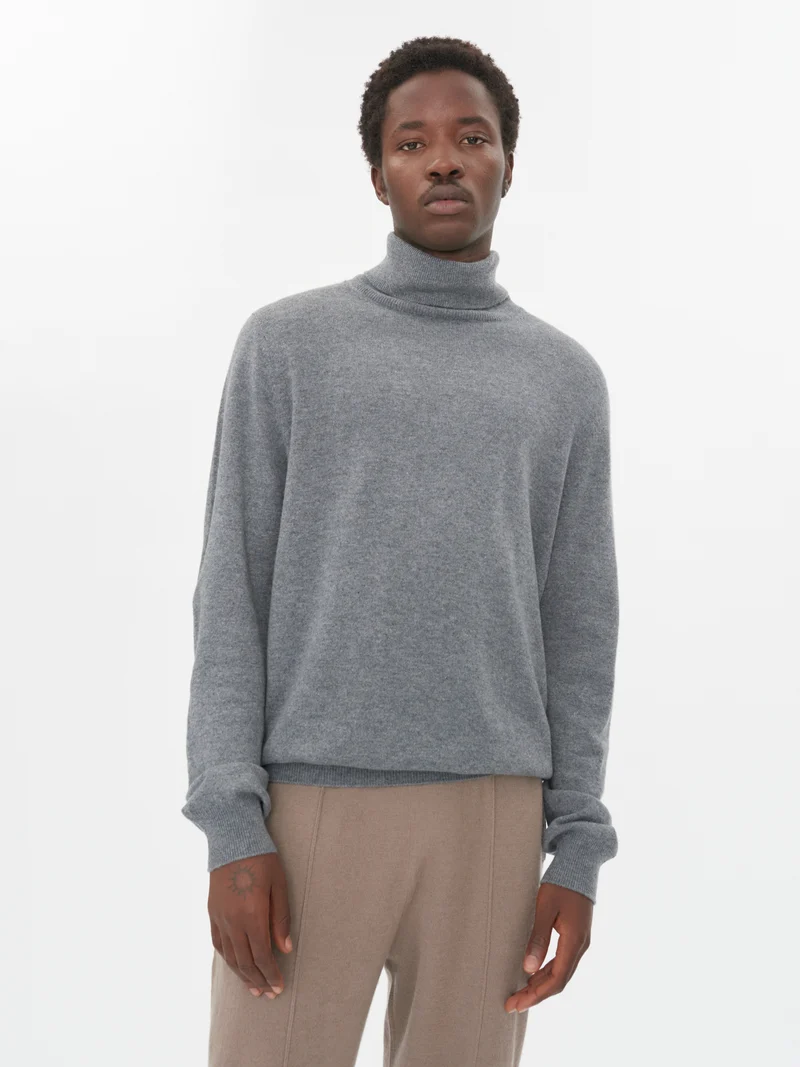 Basic Kaschmir Rollkragenpullover
