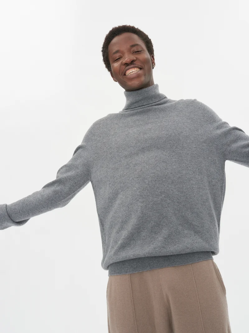 Basic Kaschmir Rollkragenpullover
