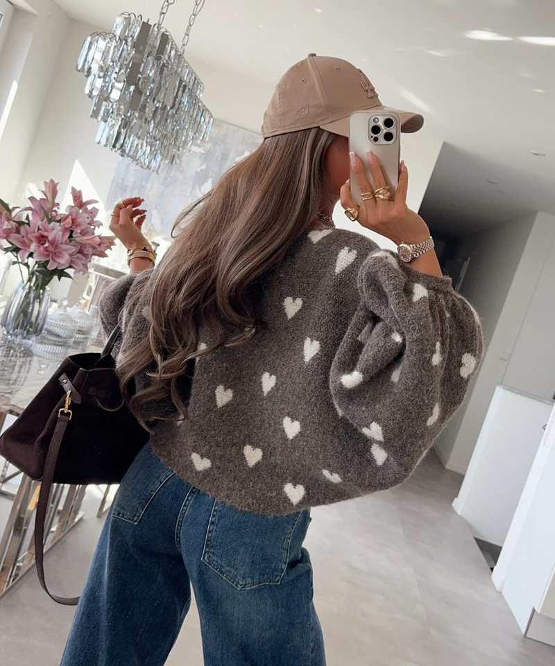 Pullover Phea Herzchen Braun