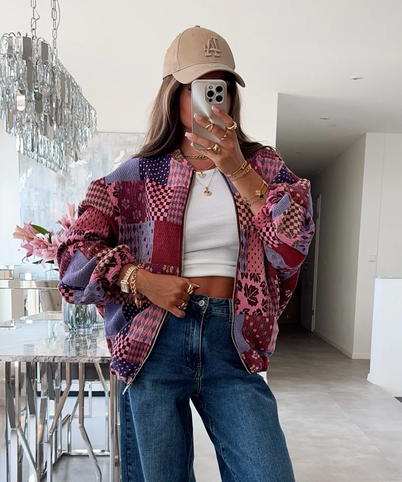 Patchwork Jacke Verona Pink