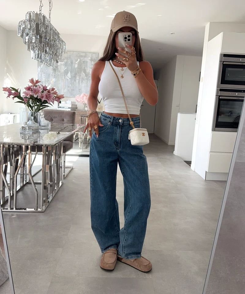 Stretch Balloon Jeans Melis Dunkelblau