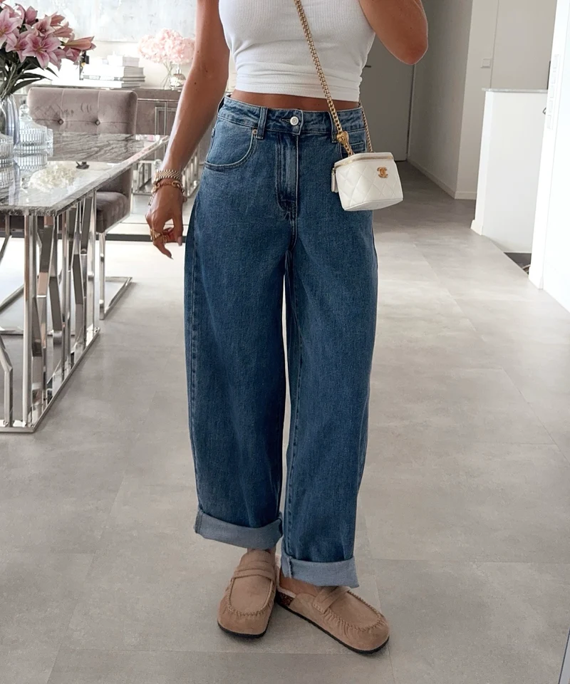 Stretch Balloon Jeans Melis Dunkelblau