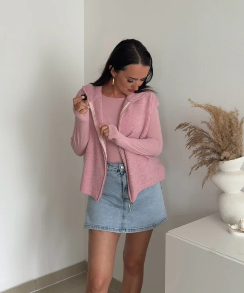 Viskose/Kaschmir Oberteil Sinna Rosa