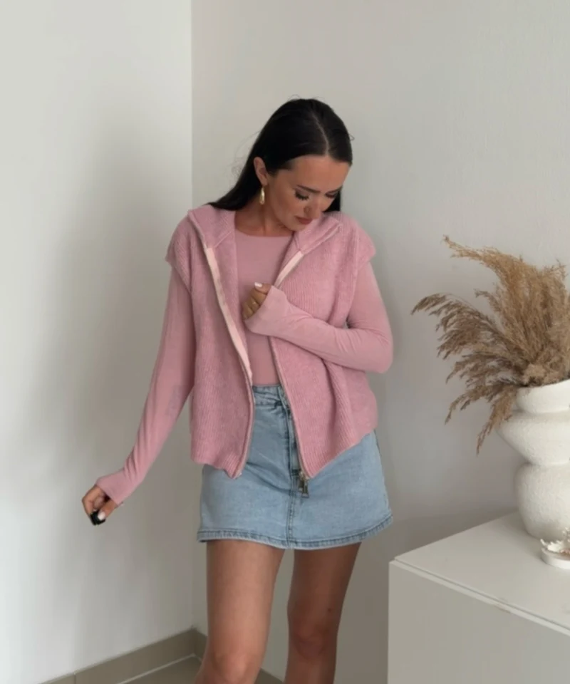 Viskose/Kaschmir Oberteil Sinna Rosa
