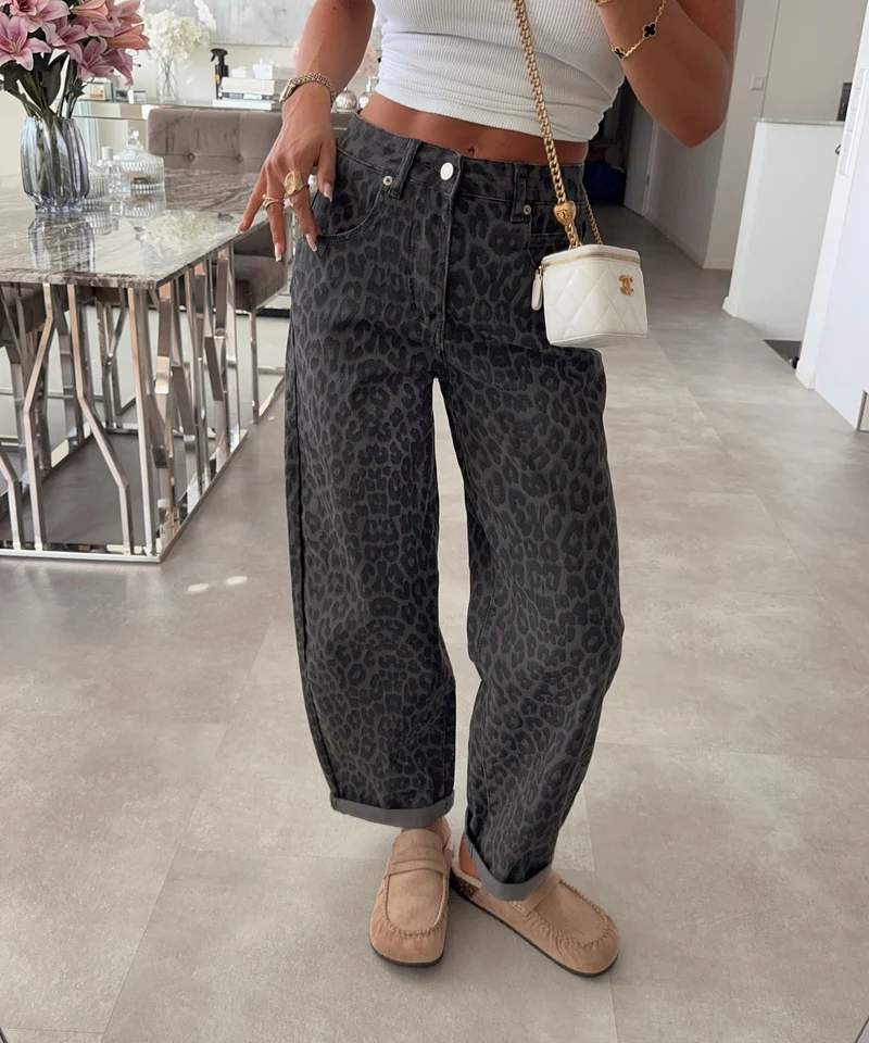 Stretch Balloon Jeans Lua Leo Grau