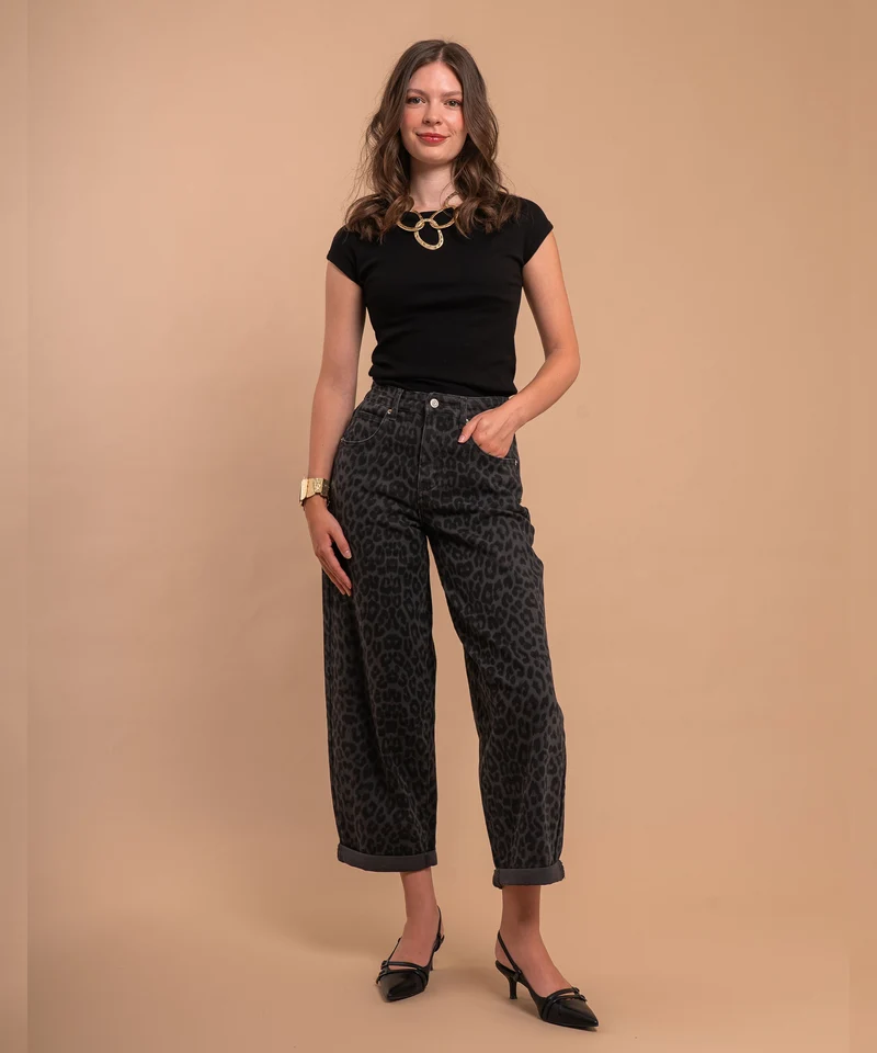 Stretch Balloon Jeans Lua Leo Grau