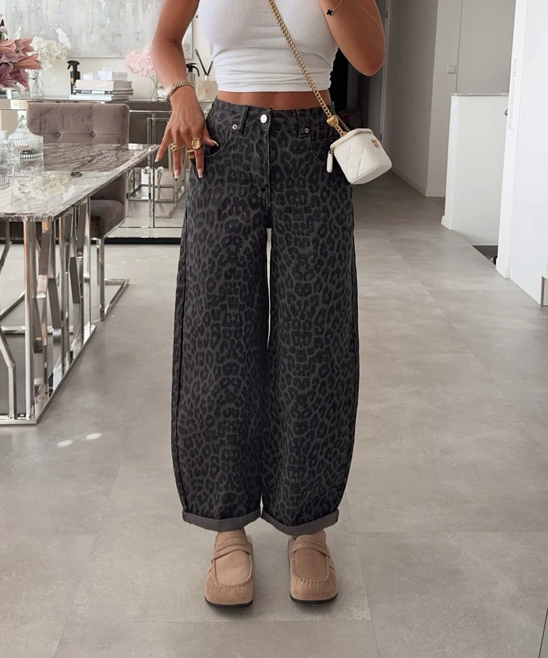 Stretch Balloon Jeans Lua Leo Grau