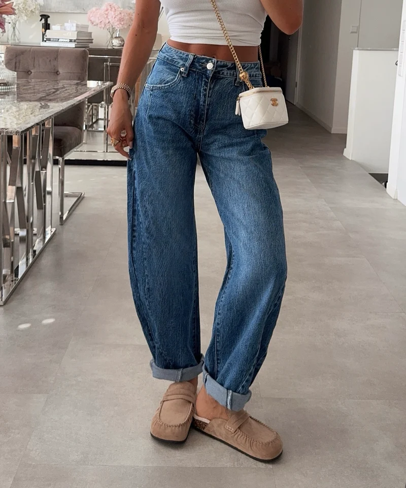 Stretch Balloon Jeans Ovia Vintage Dunkelblau