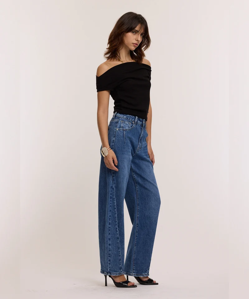Stretch Balloon Jeans Ovia Vintage Dunkelblau