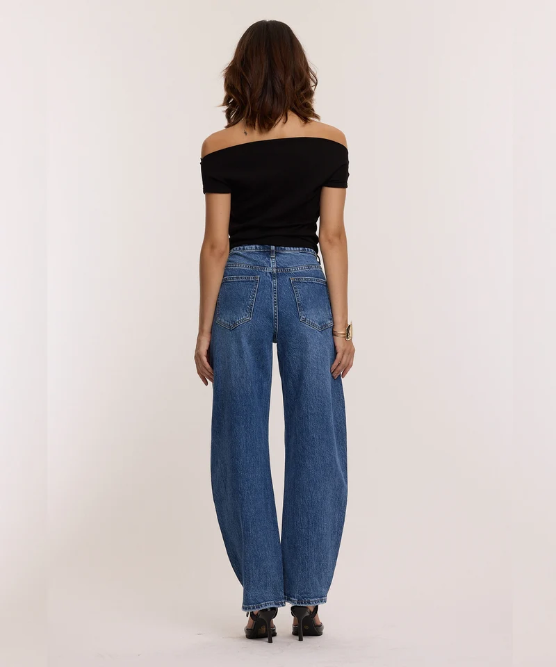 Stretch Balloon Jeans Ovia Vintage Dunkelblau