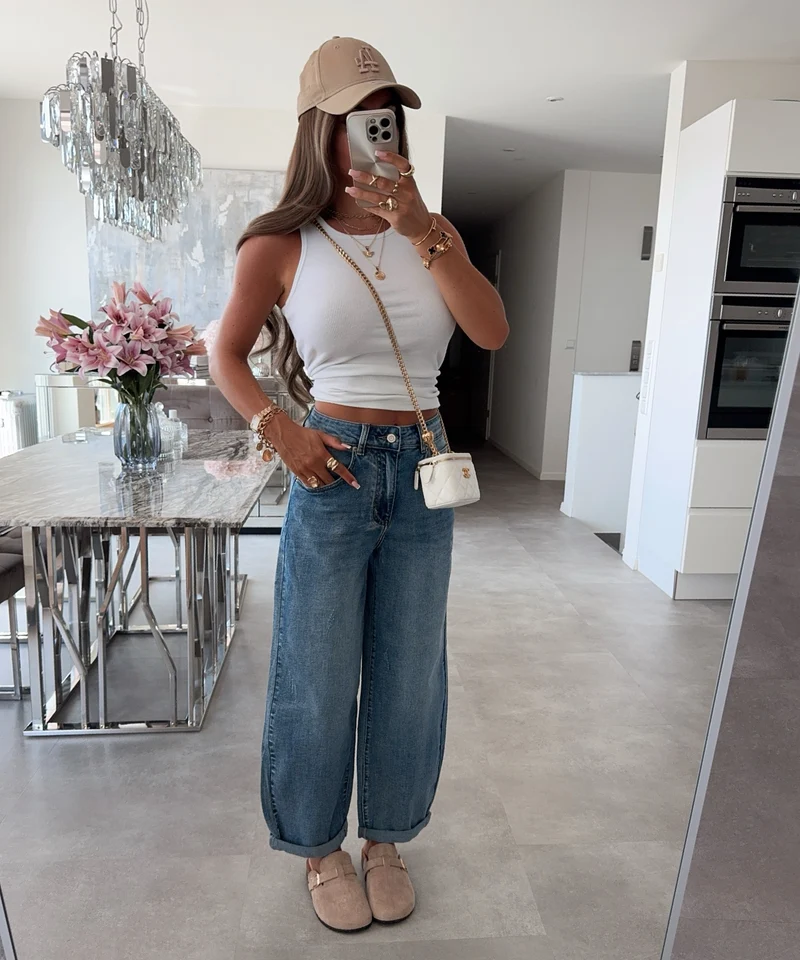 Stretch Balloon Jeans Aviana Blau
