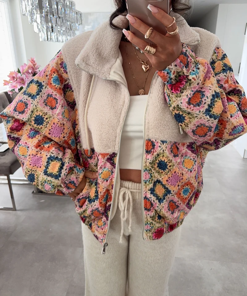Jacke mit Teddyfell Lois Bunt