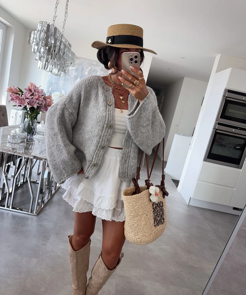 Cardigan Dania Grau