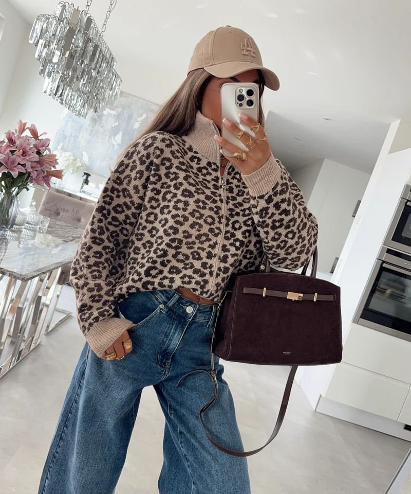 Leo Zip Jacke Savi Taupe