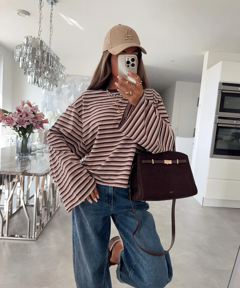 Pullover Jela Streifen Braun
