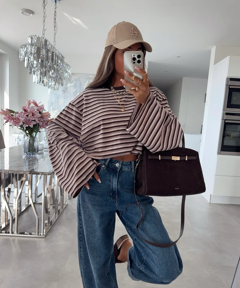 Pullover Jela Streifen Braun