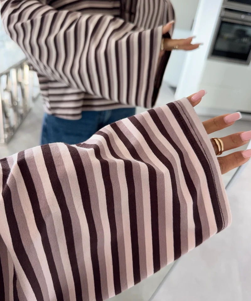 Pullover Jela Streifen Braun