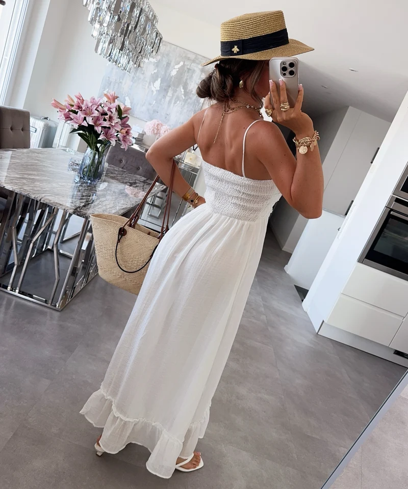 Maxi Kleid Tuva Weiß