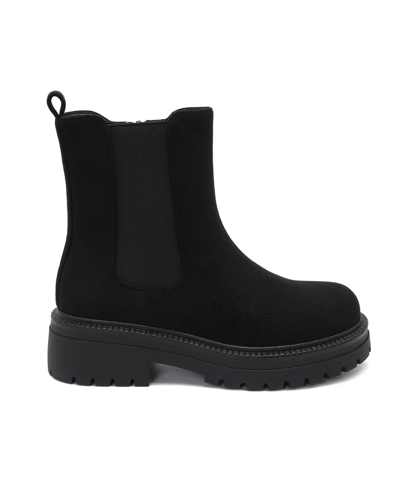 Wildleder Chelsea Boots Lania Schwarz