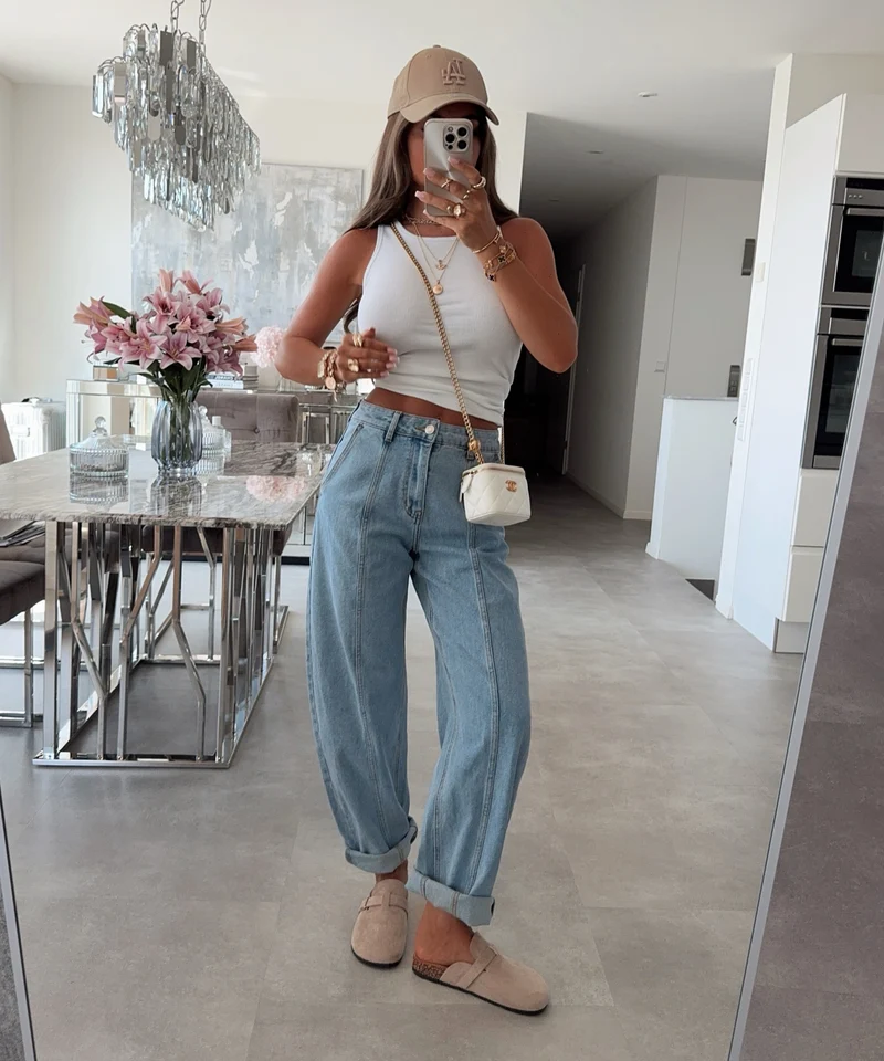 Stretch Barrel Jeans Maelis Blau