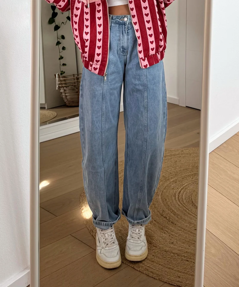 Stretch Barrel Jeans Maelis Blau